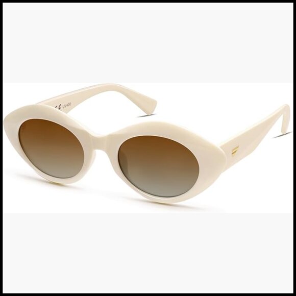 Polarized Oval Sunglasses with Plastic Frame for Women main image 5